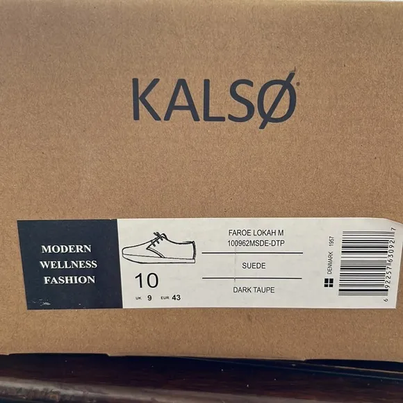 Kalso size 10 Dark Taupe Suede Shoes “FAROE LOKAH M”