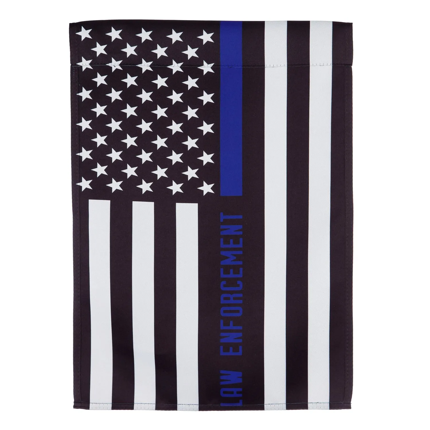 Law Enforcement Thin Blue Line Garden Suede Flag,14s9816