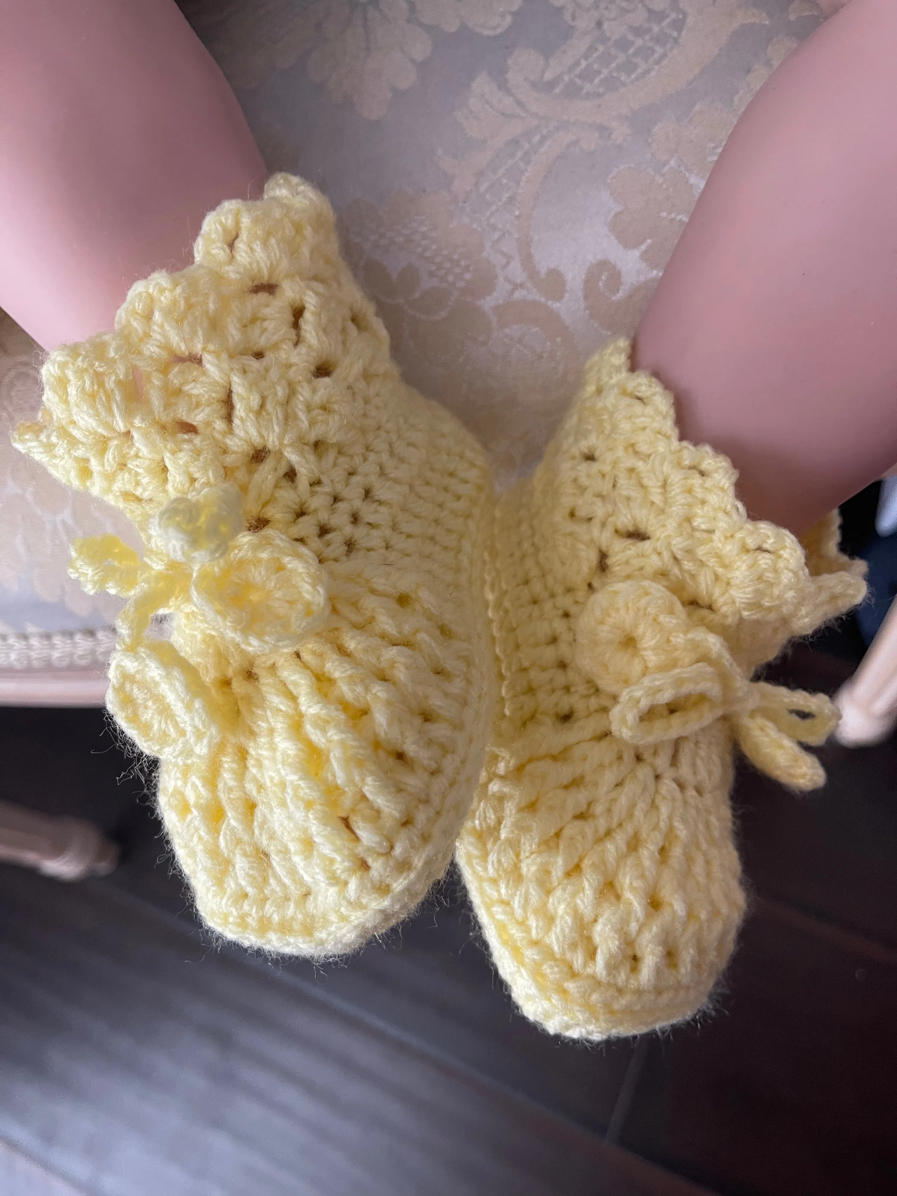 Light Yellow, Crochet  Boy or Girl Romper outfit set