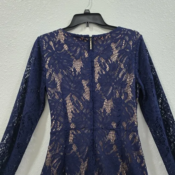 Lilly Pulitzer Tiki Wrap Romper True Chic Navy Lace Dress Size M