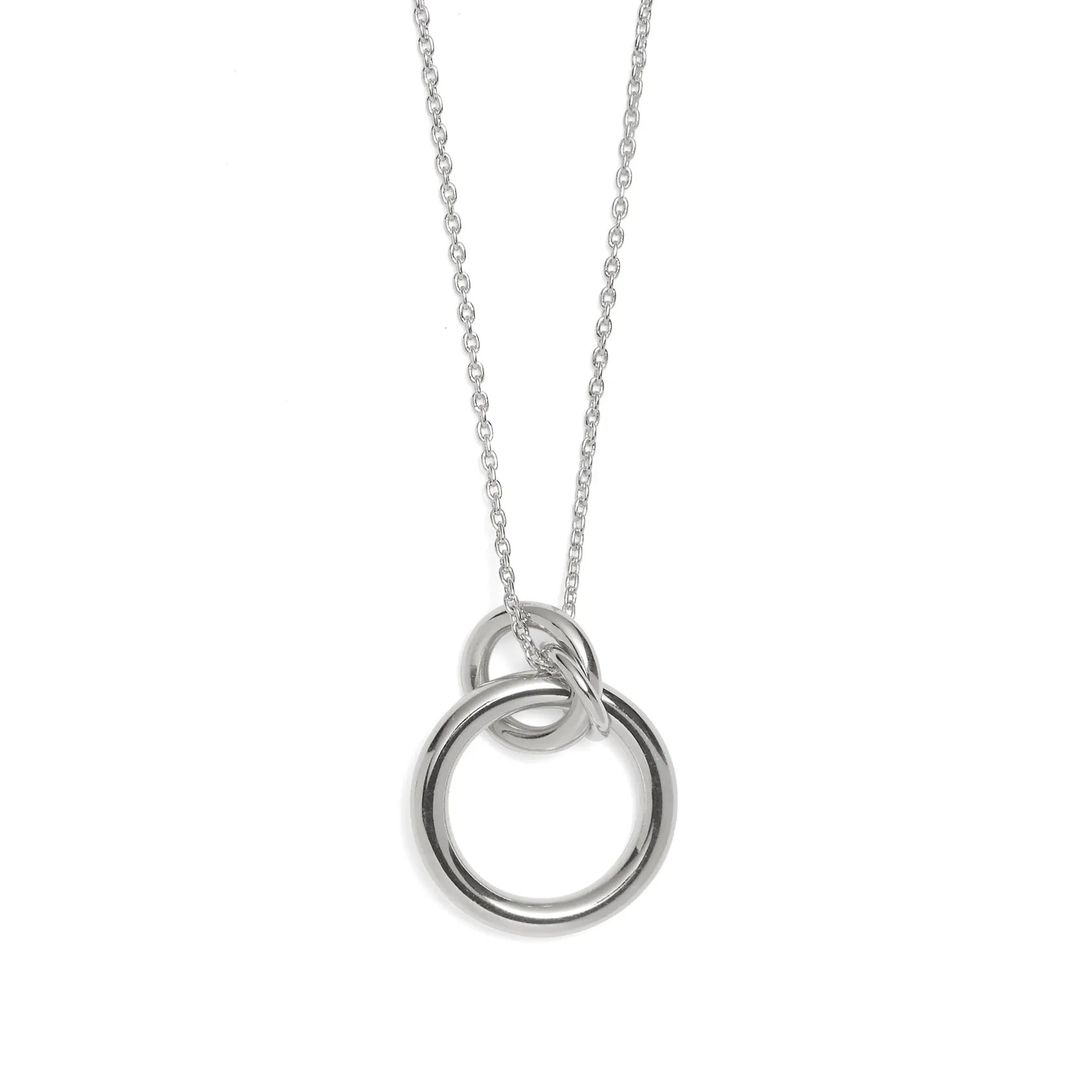 Link Pendant in Rhodium