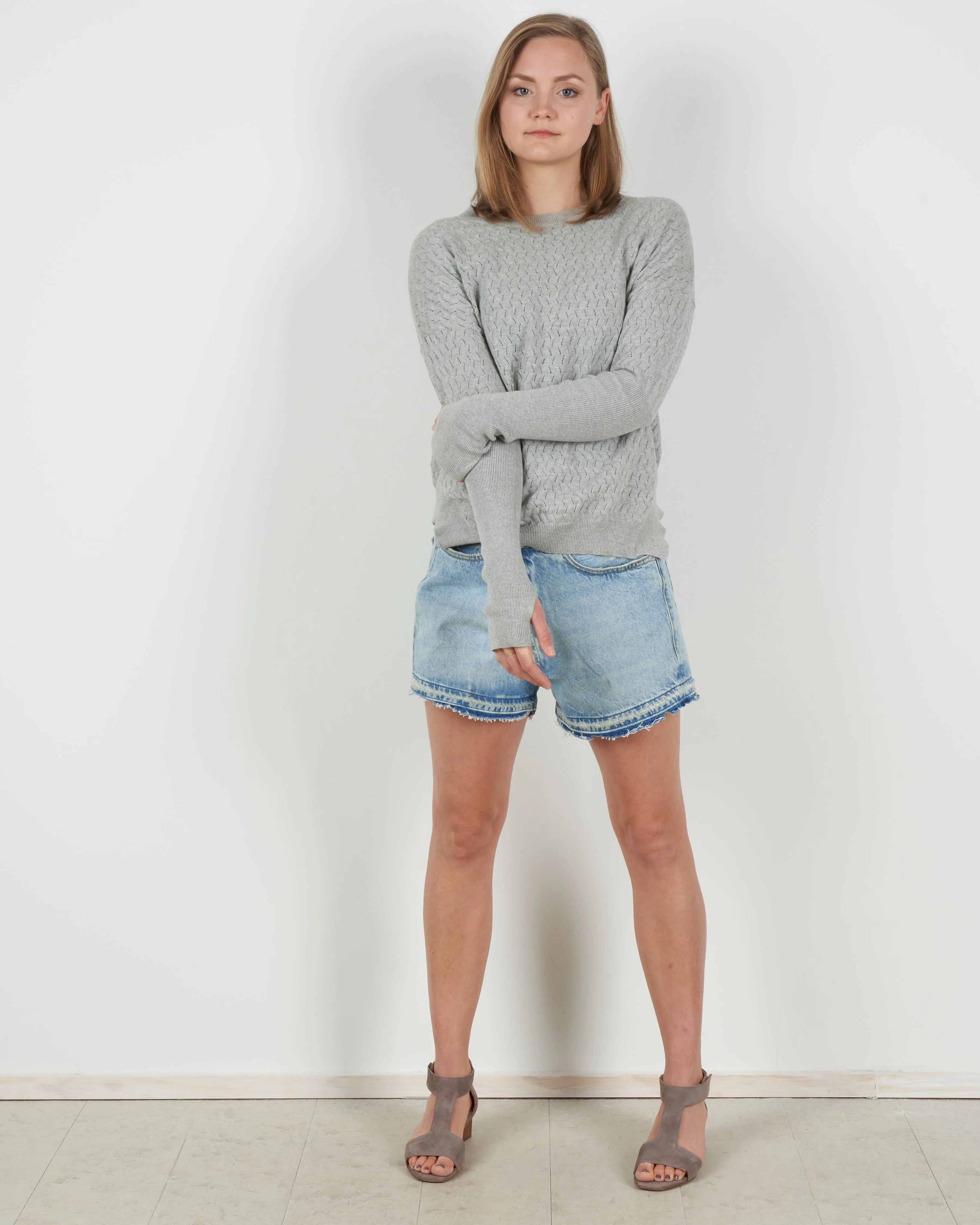 lisette sweater - heathered grey
