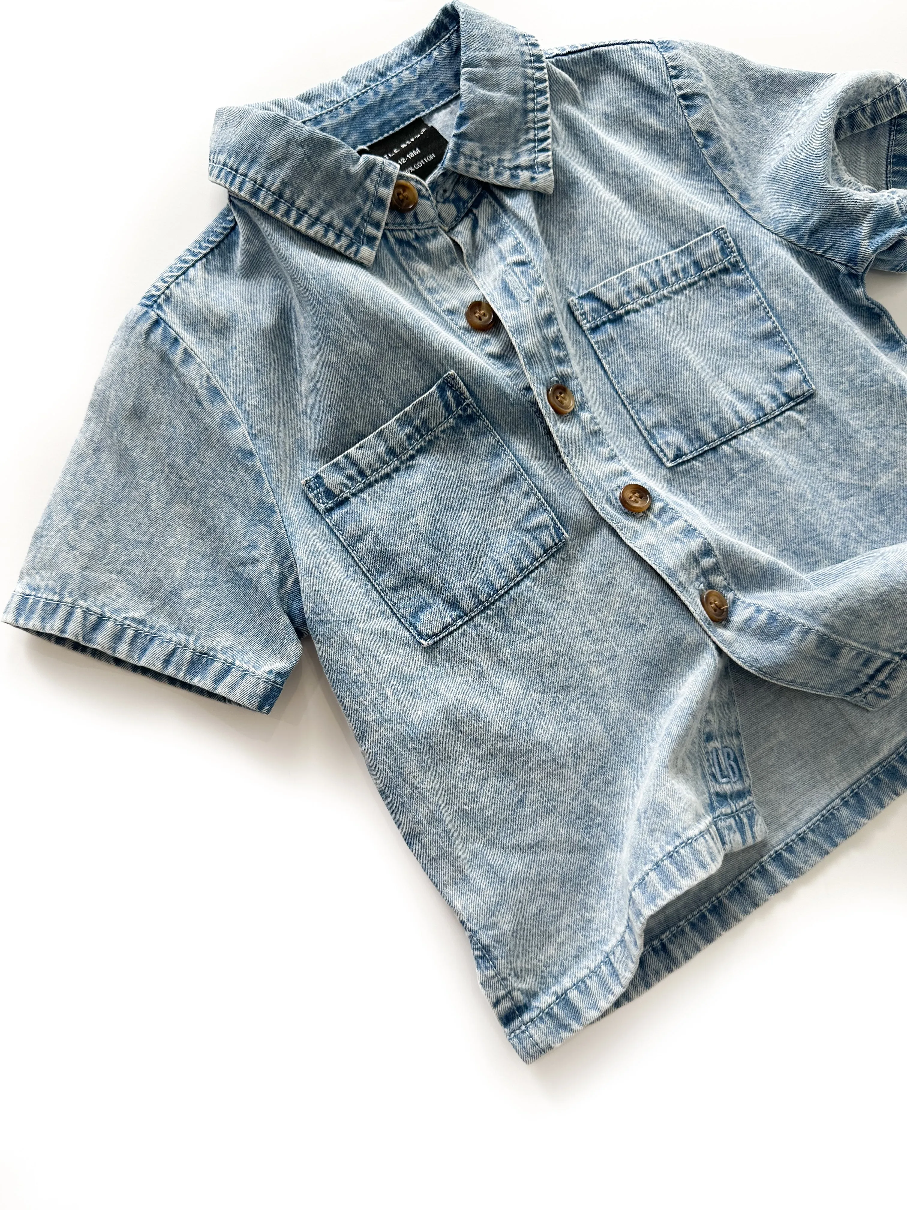 Little Bipsy Chambray Button Up