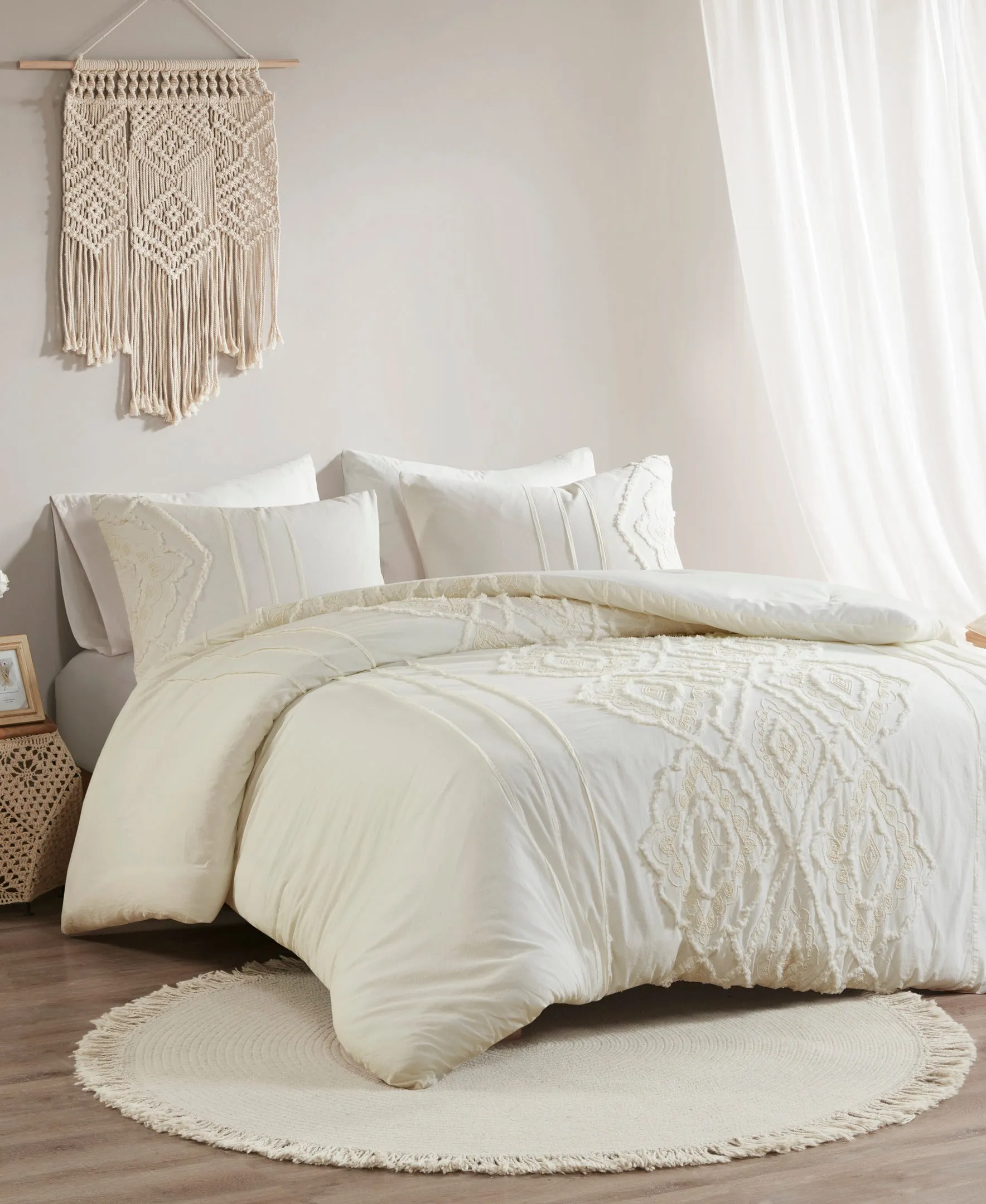 Lola 3 Piece Cotton Duvet Cover Set