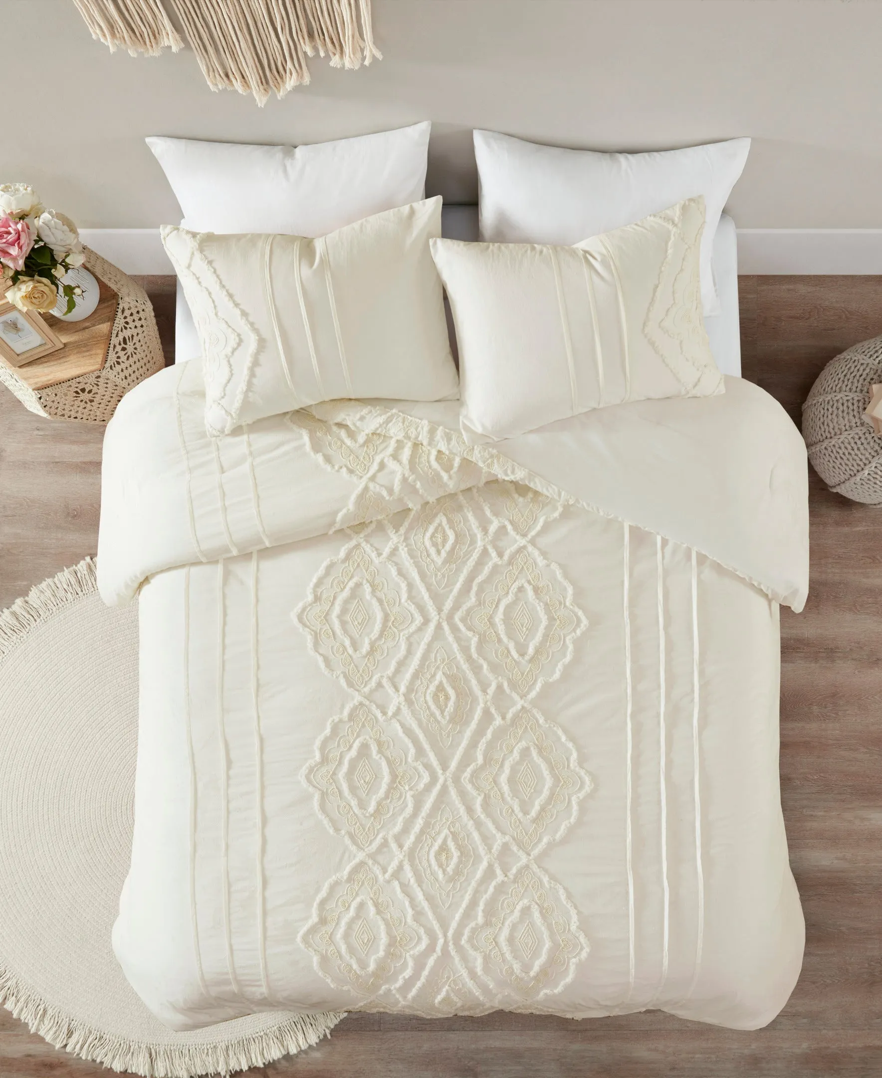 Lola 3 Piece Cotton Duvet Cover Set