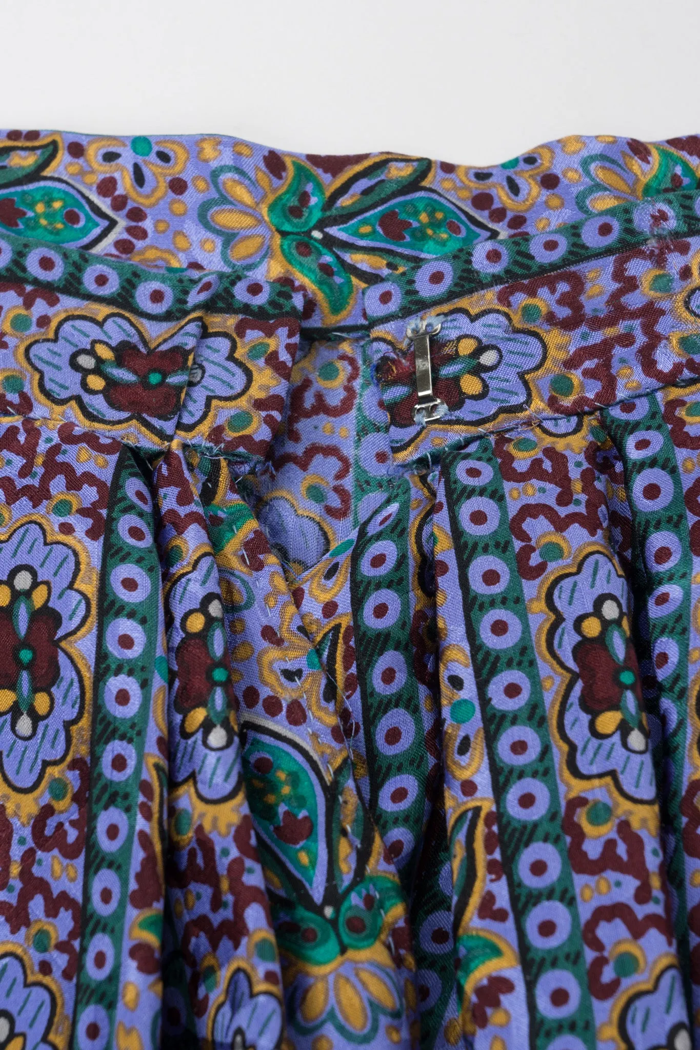 Lotus Print Blouse & Skirt Set