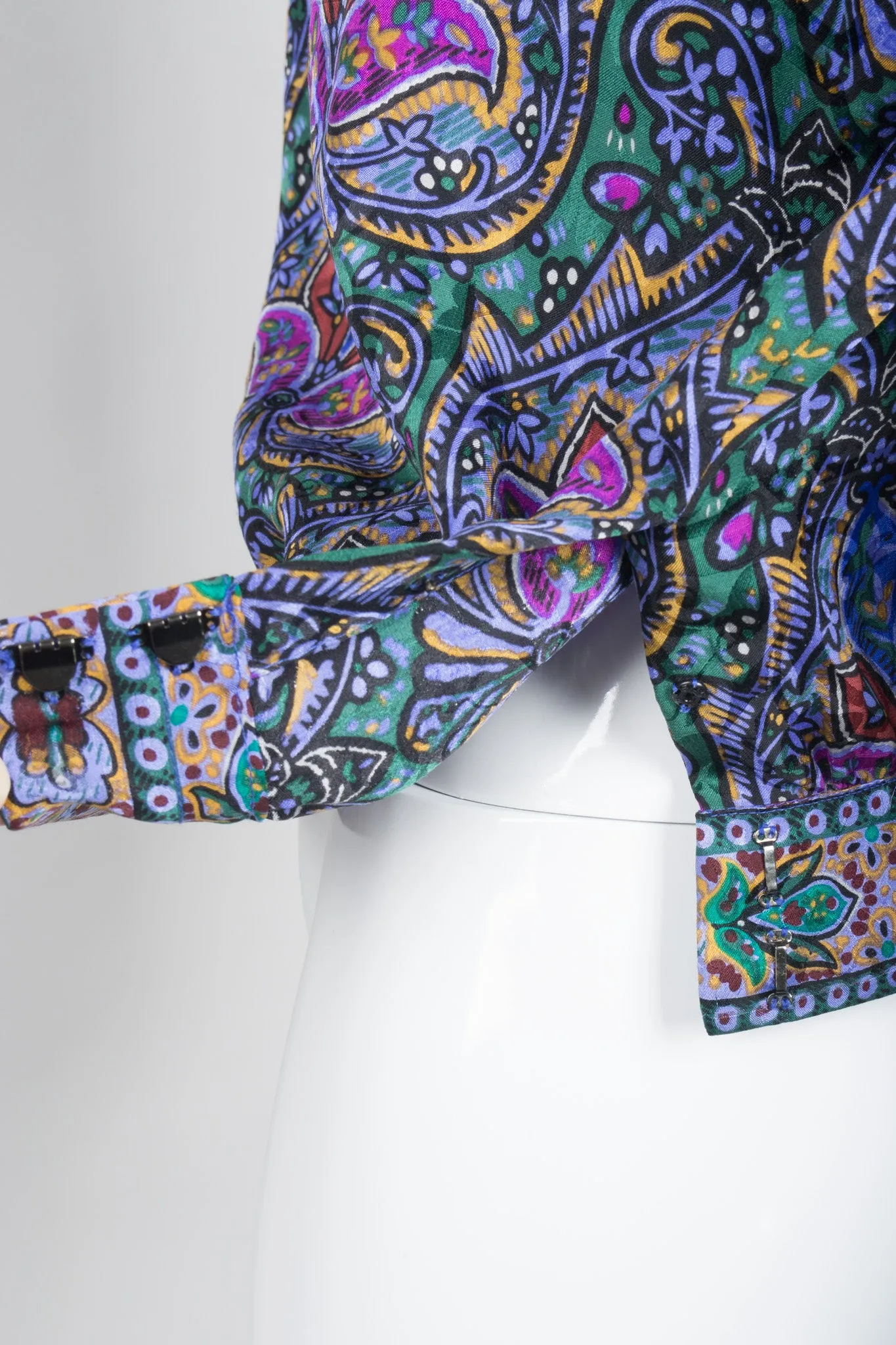 Lotus Print Blouse & Skirt Set