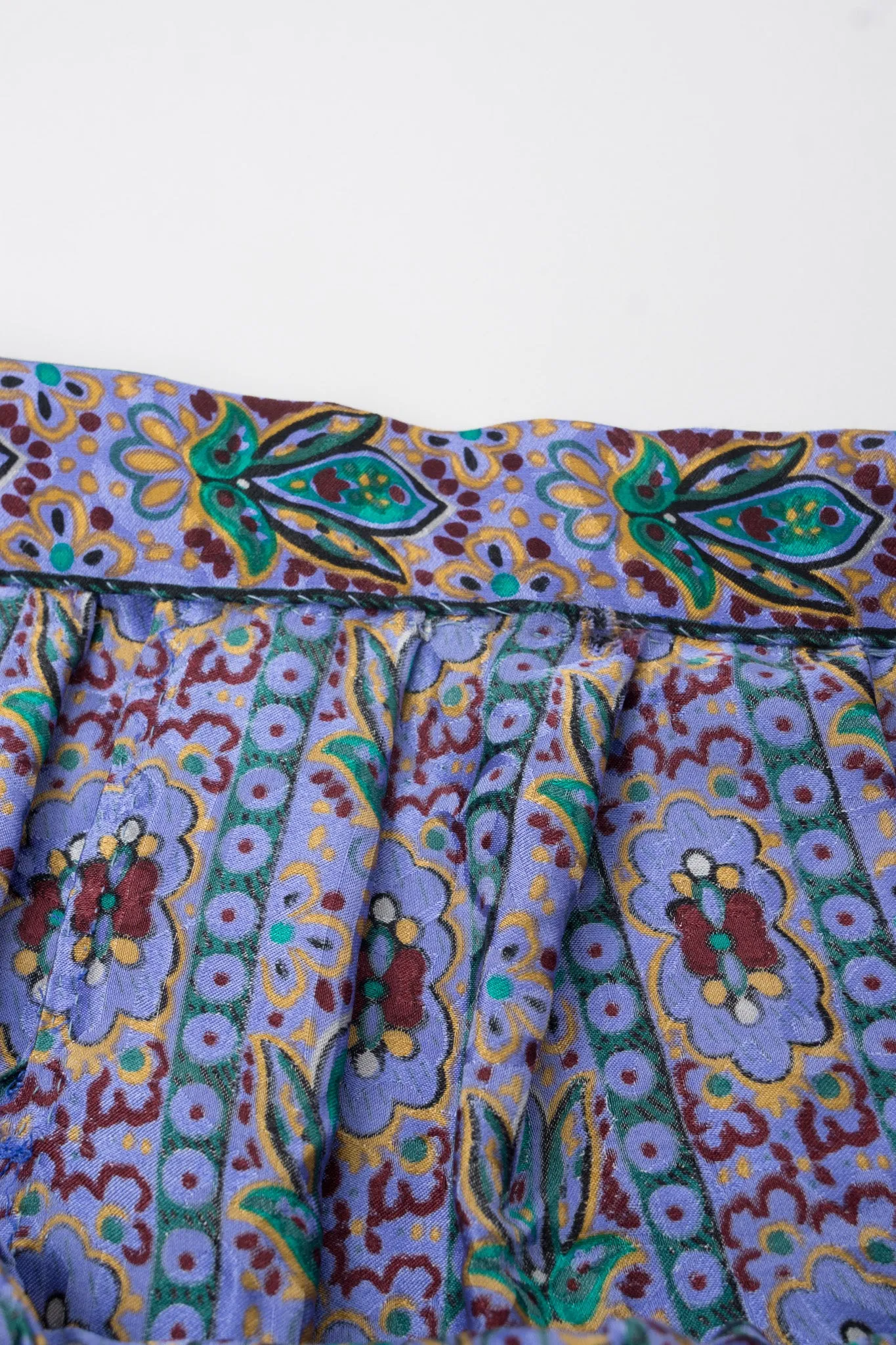 Lotus Print Blouse & Skirt Set