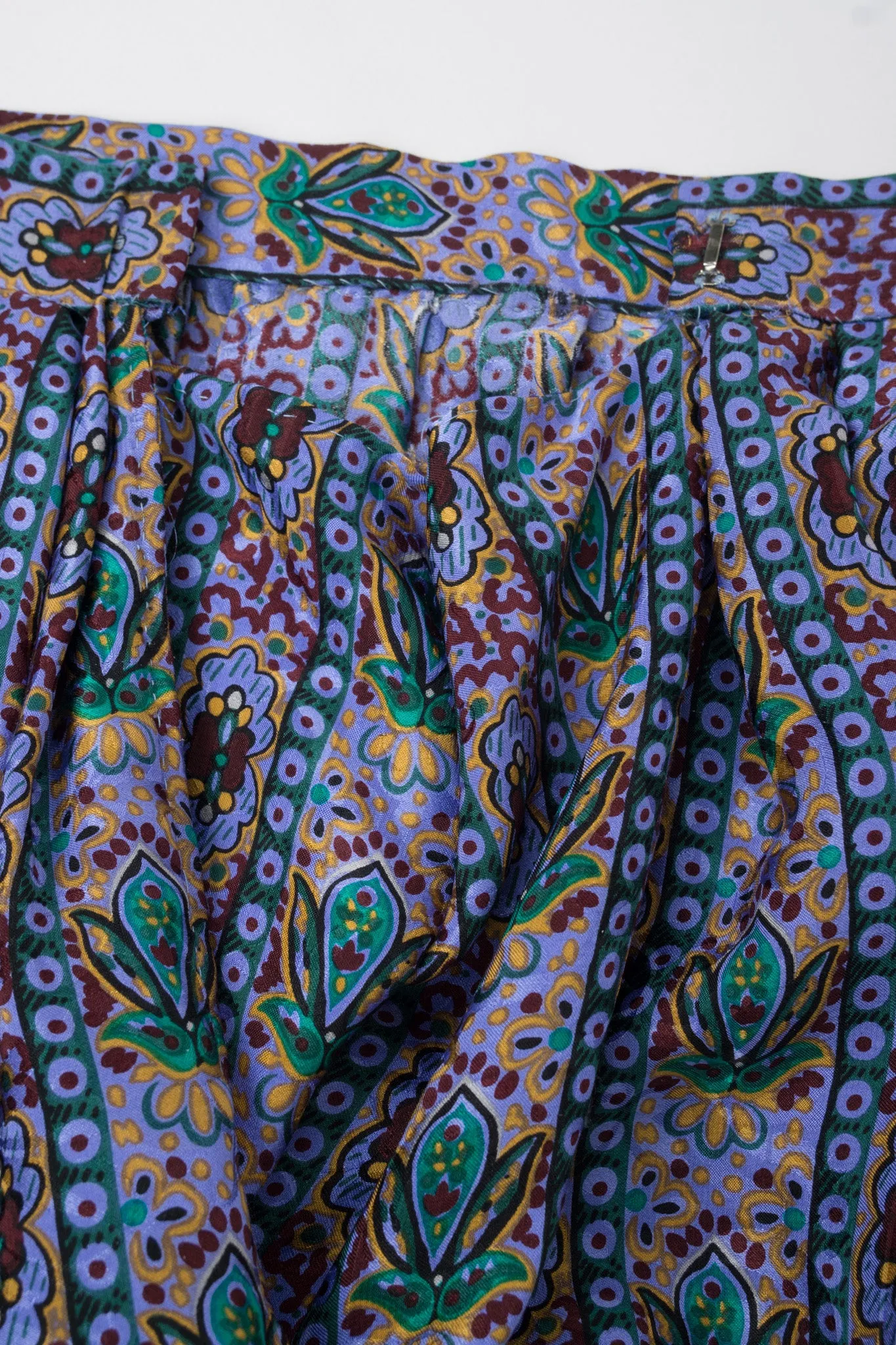 Lotus Print Blouse & Skirt Set