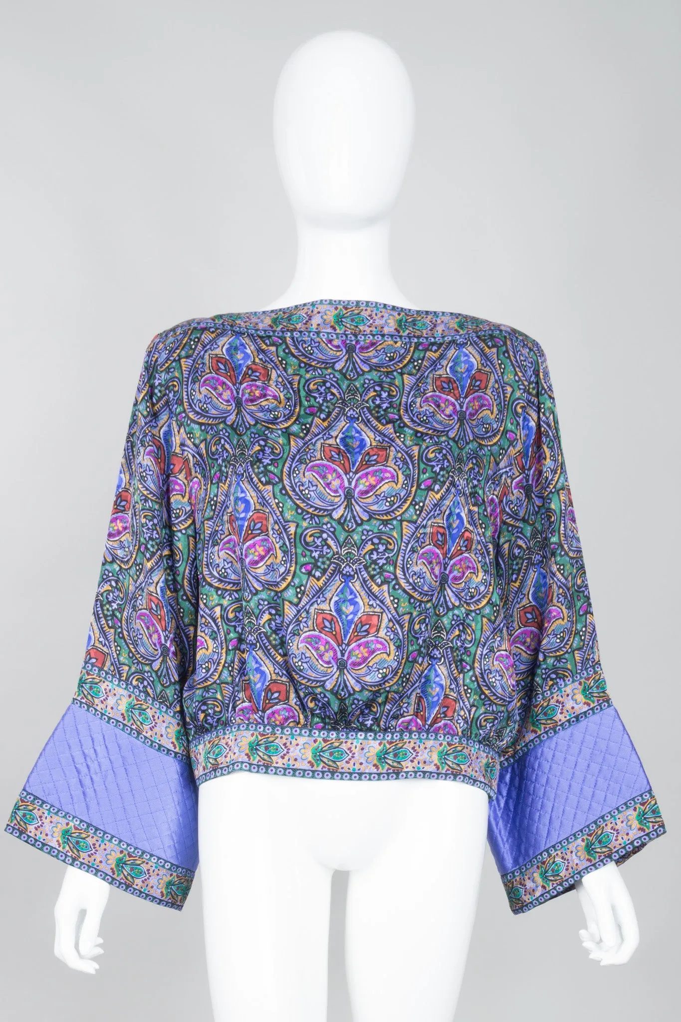 Lotus Print Blouse & Skirt Set