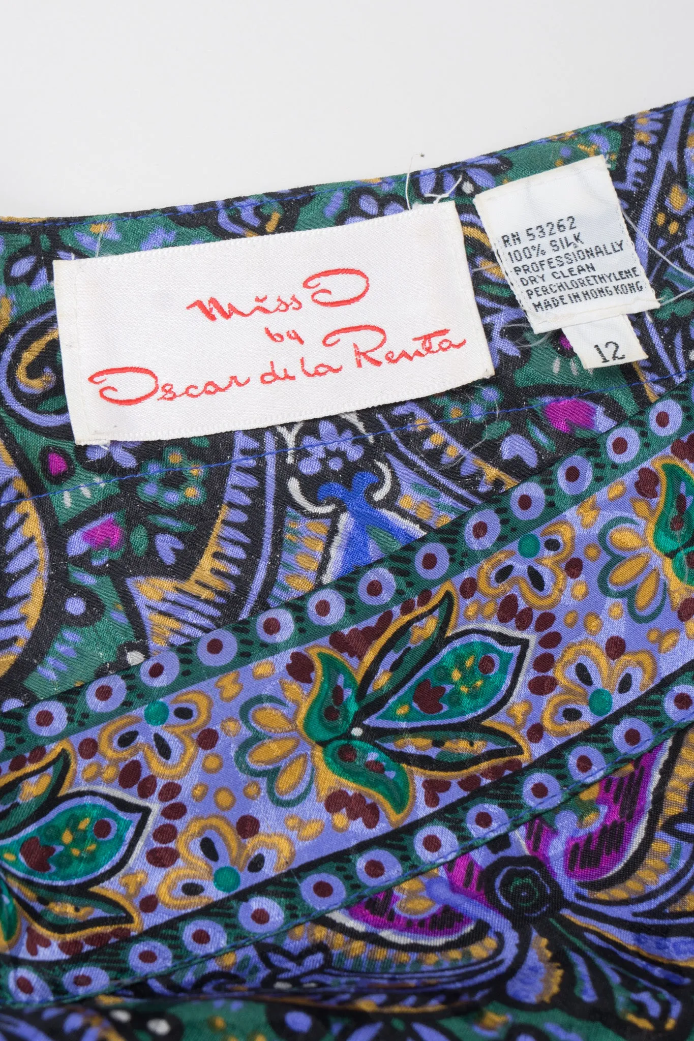 Lotus Print Blouse & Skirt Set