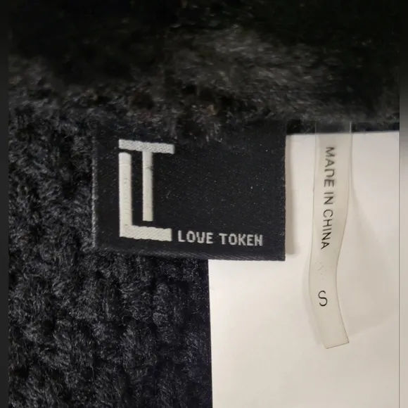 Love Token mix media open vest