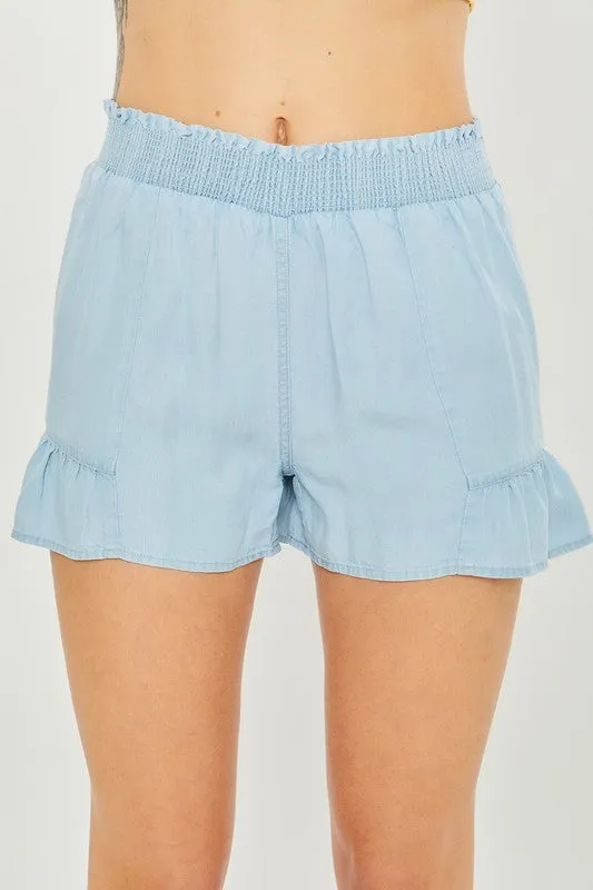 Love Tree Woven Solid Shorts