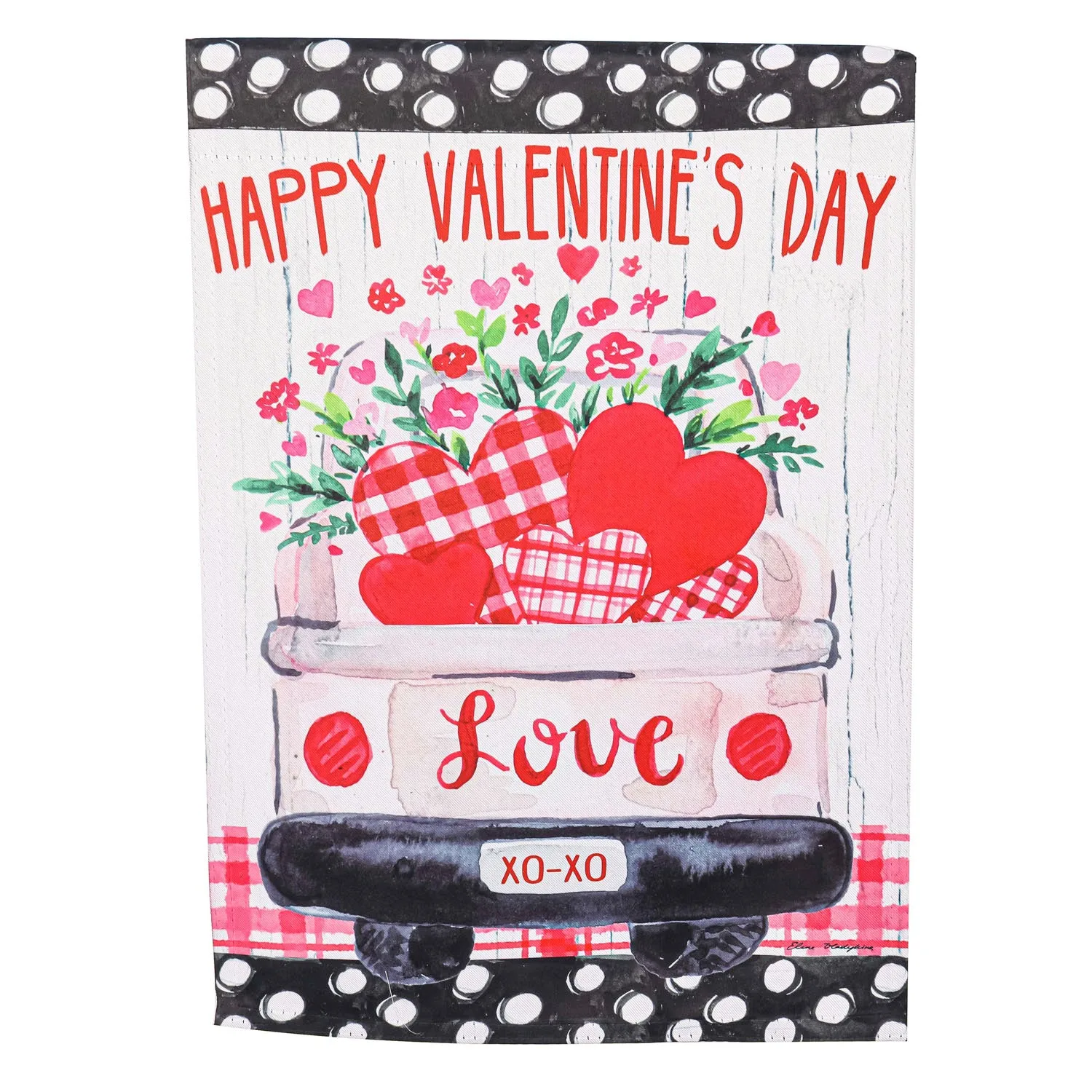 Love Truck Garden Suede Flag,14s10167
