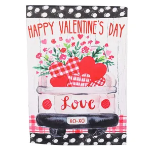 Love Truck Garden Suede Flag,14s10167