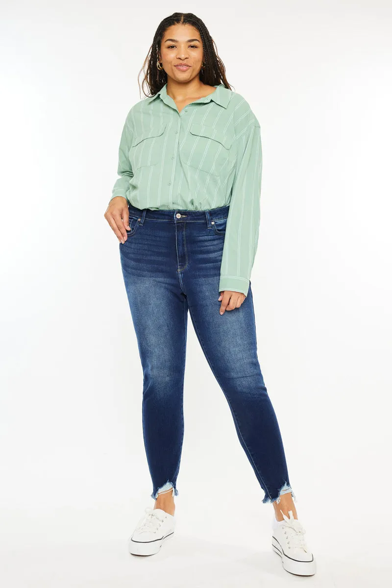 Lucero High Rise Ankle Skinny Jeans (Plus Size)