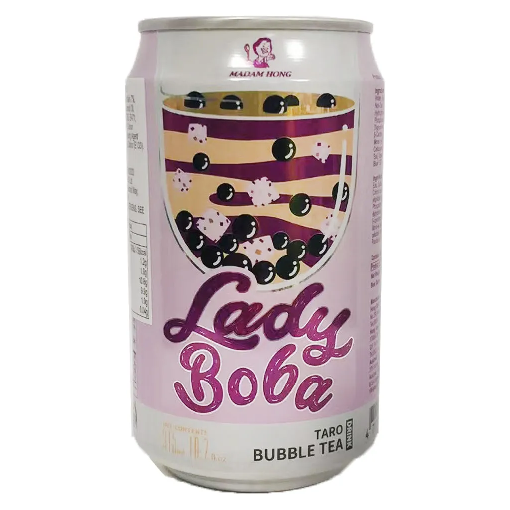 Madam Hong Lady Boba Taro Bubble Tea 315ml ~ 洪大媽波波小妞 香芋珍珠奶茶 315ml