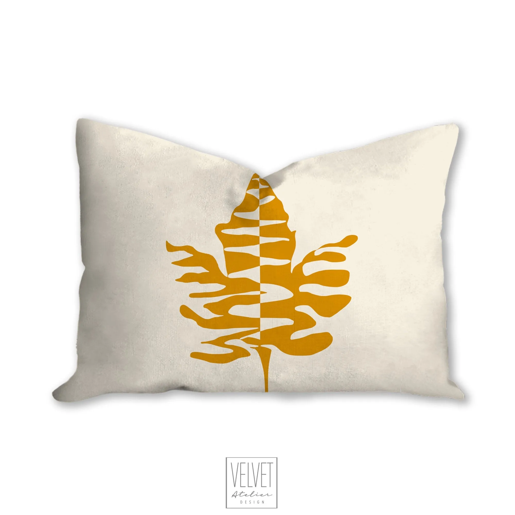 Maple leaf throw pillow, yellow and beige, fall decor, fall pillow, autumn, thanksgiving decor, home, pillow cover and insert, accent pillow