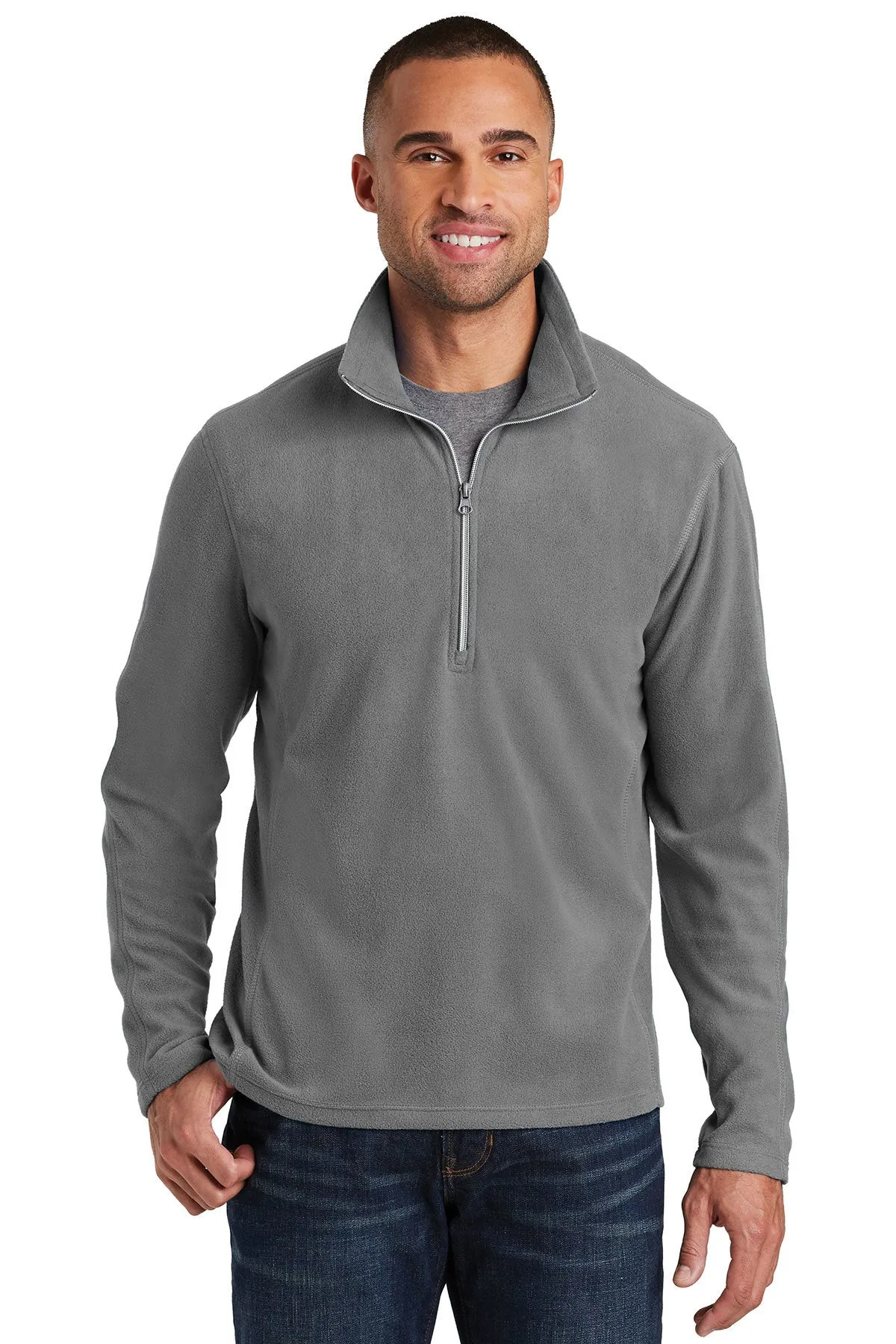 Mens Microfleece Long Sleeve Half Zip Pullover