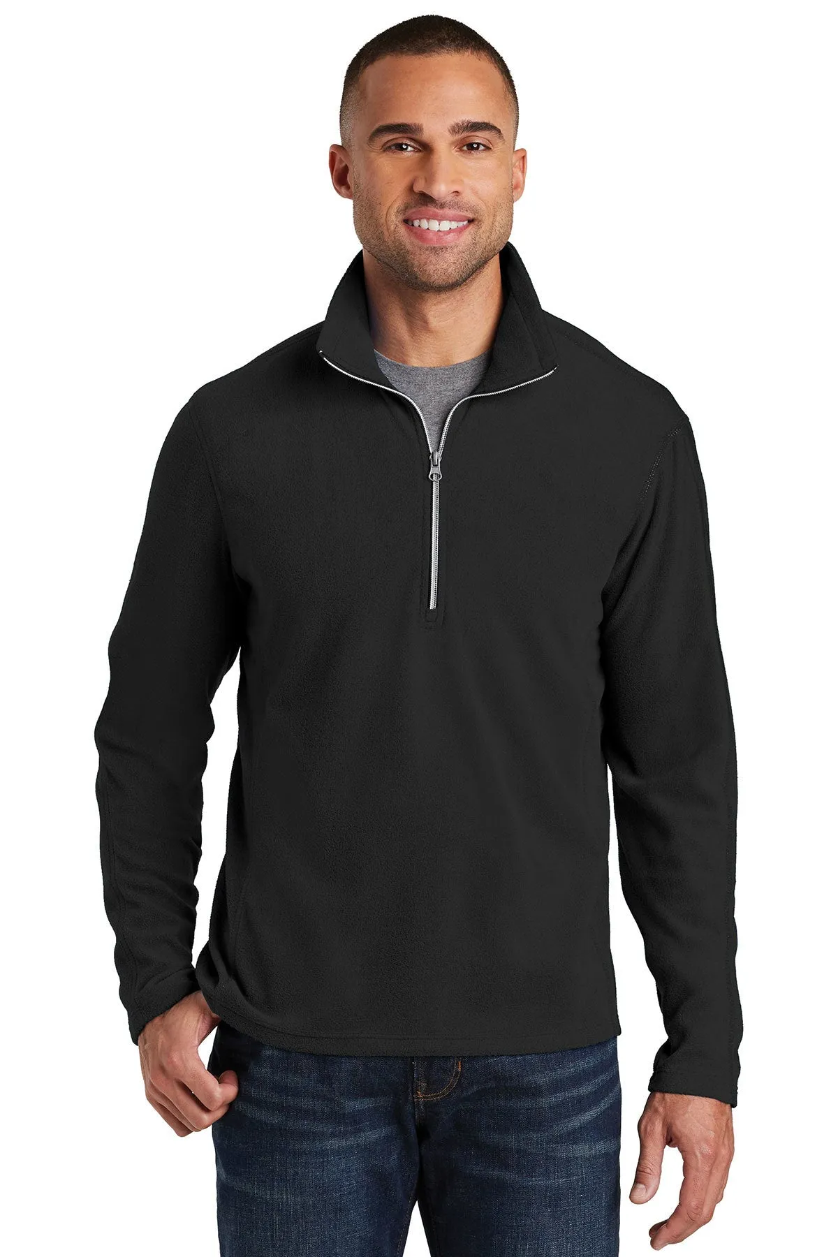 Mens Microfleece Long Sleeve Half Zip Pullover