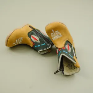 MishMoccs Feather Embroidery Boots