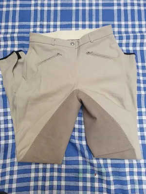 Moorkens beige breeches, size 28" uk 10 FREE POSTAGE *