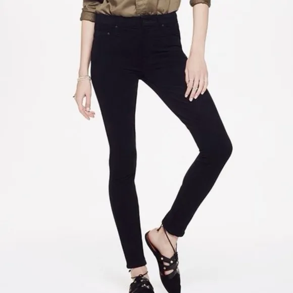 Mother HighWaist Looker Faux Suede Jeans Black Tricks of the Trade Stretch‎ 28