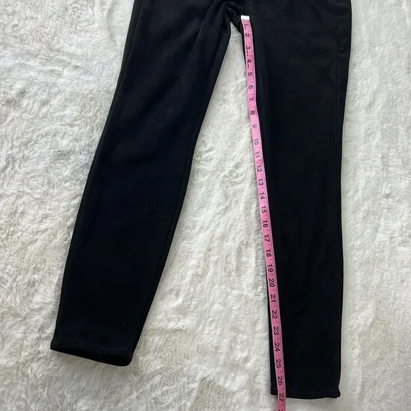 Mother HighWaist Looker Faux Suede Jeans Black Tricks of the Trade Stretch‎ 28