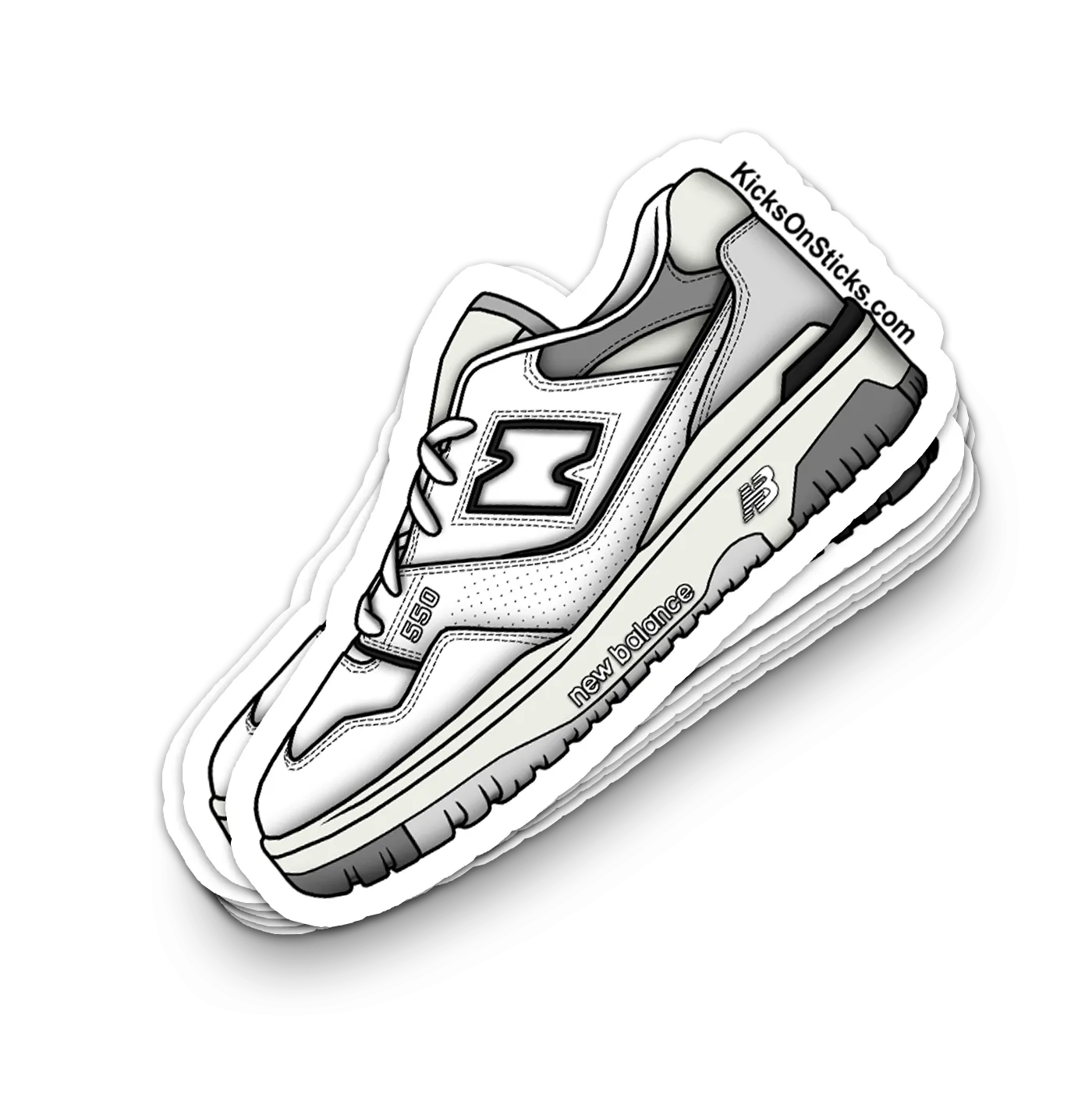 NB 550 "Sea Salt and Pepper" Sneaker Sticker