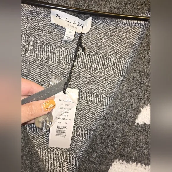 New Michael Stars 3x Nell Jacquard Cardigan