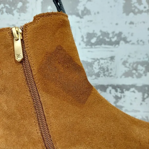 NEW Sam Edelman Laguna Tawny Brown Leather Pull On Booties V626