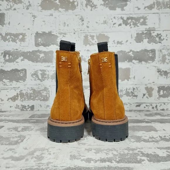 NEW Sam Edelman Laguna Tawny Brown Leather Pull On Booties V626