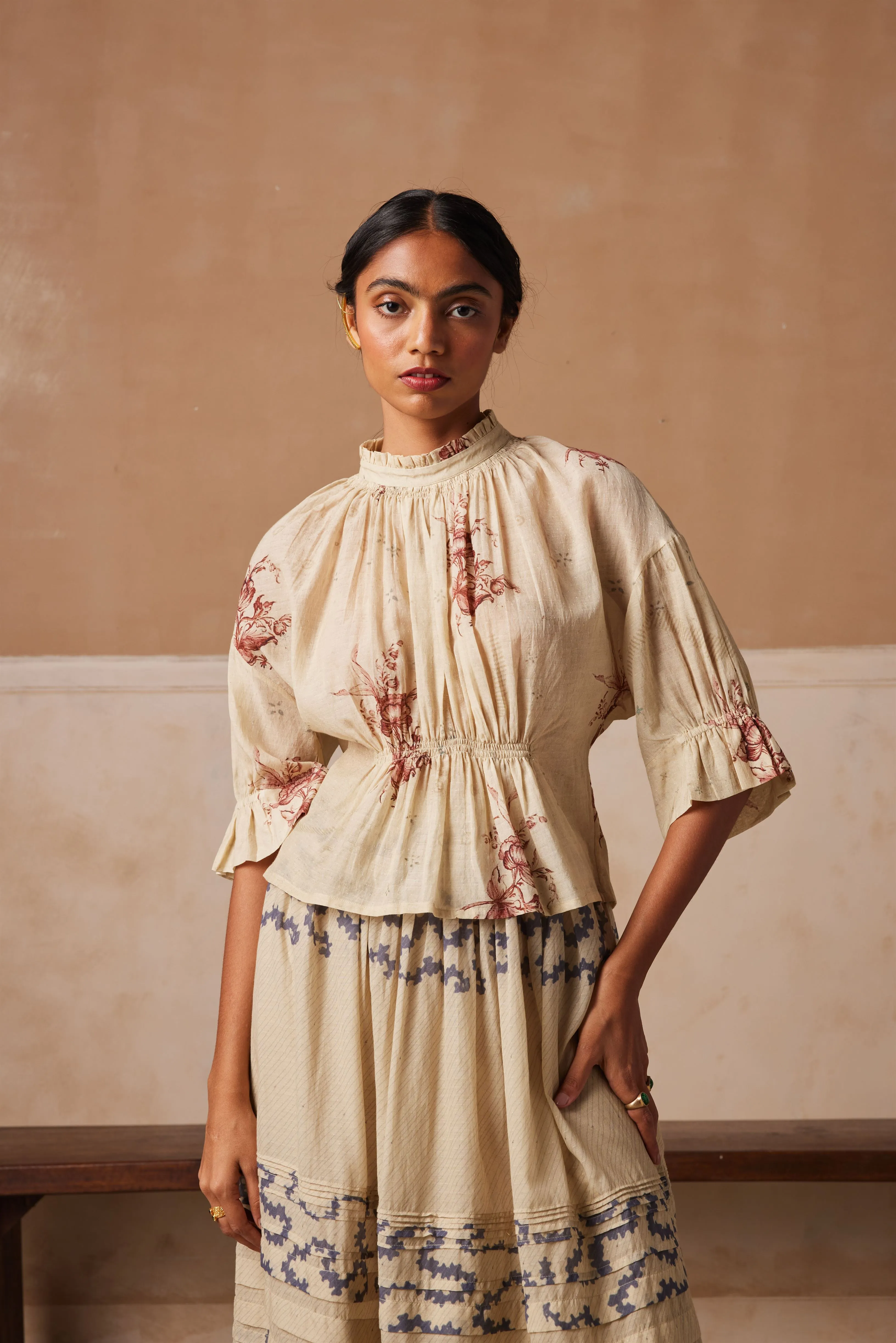 New Season Summer Fall 24-Skirt Pintuck Cotton Ivory Spiral-SS24-PINSK-IVYS-Fashion Edit Cord Studio
