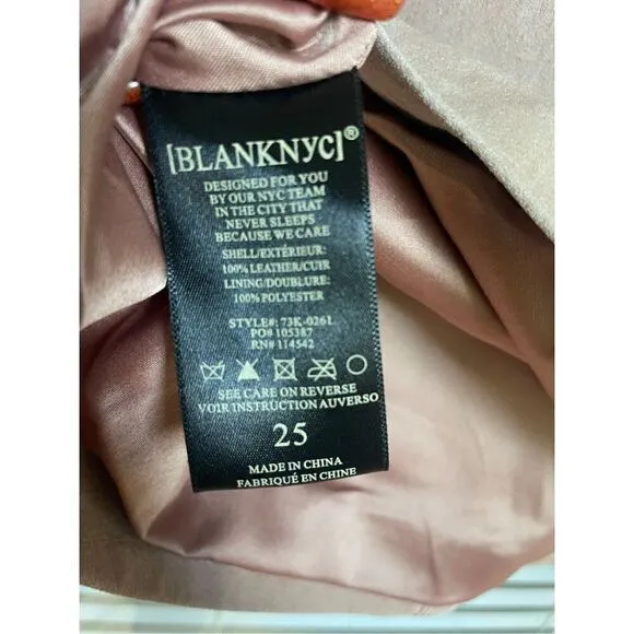 NWT BlankNyc Leather Suede Candy Blush Pink Mini Skirt Size 25
