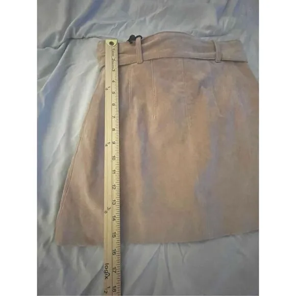 NWT BlankNyc Leather Suede Candy Blush Pink Mini Skirt Size 25