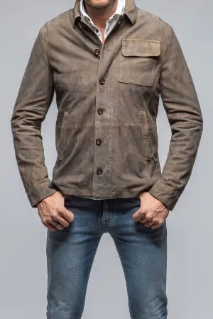 Oakley Suede Shirt Jacket In Mushroom