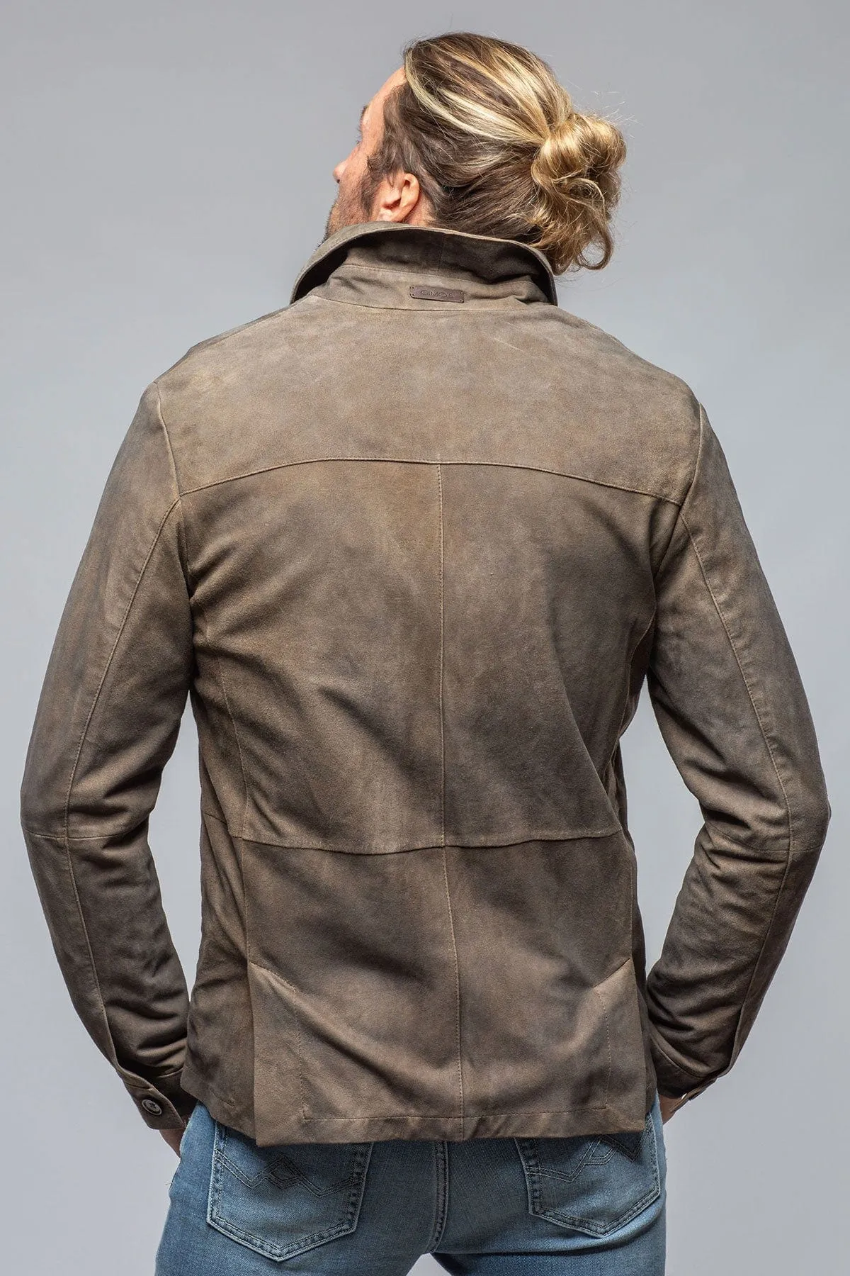 Oakley Suede Shirt Jacket In Mushroom