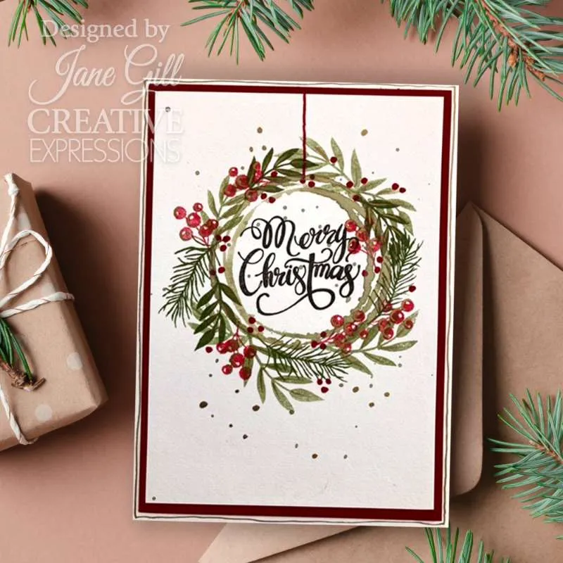 Paintable Baubles Big Circle 4x6” Clear Stamp Woodware JGS867