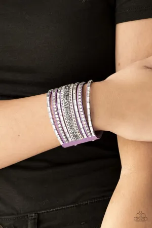 Paparazzi Rhinestone Rumble Bracelet Purple