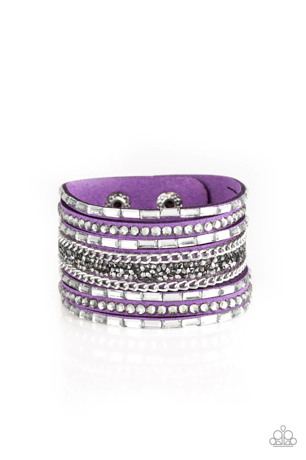 Paparazzi Rhinestone Rumble Bracelet Purple