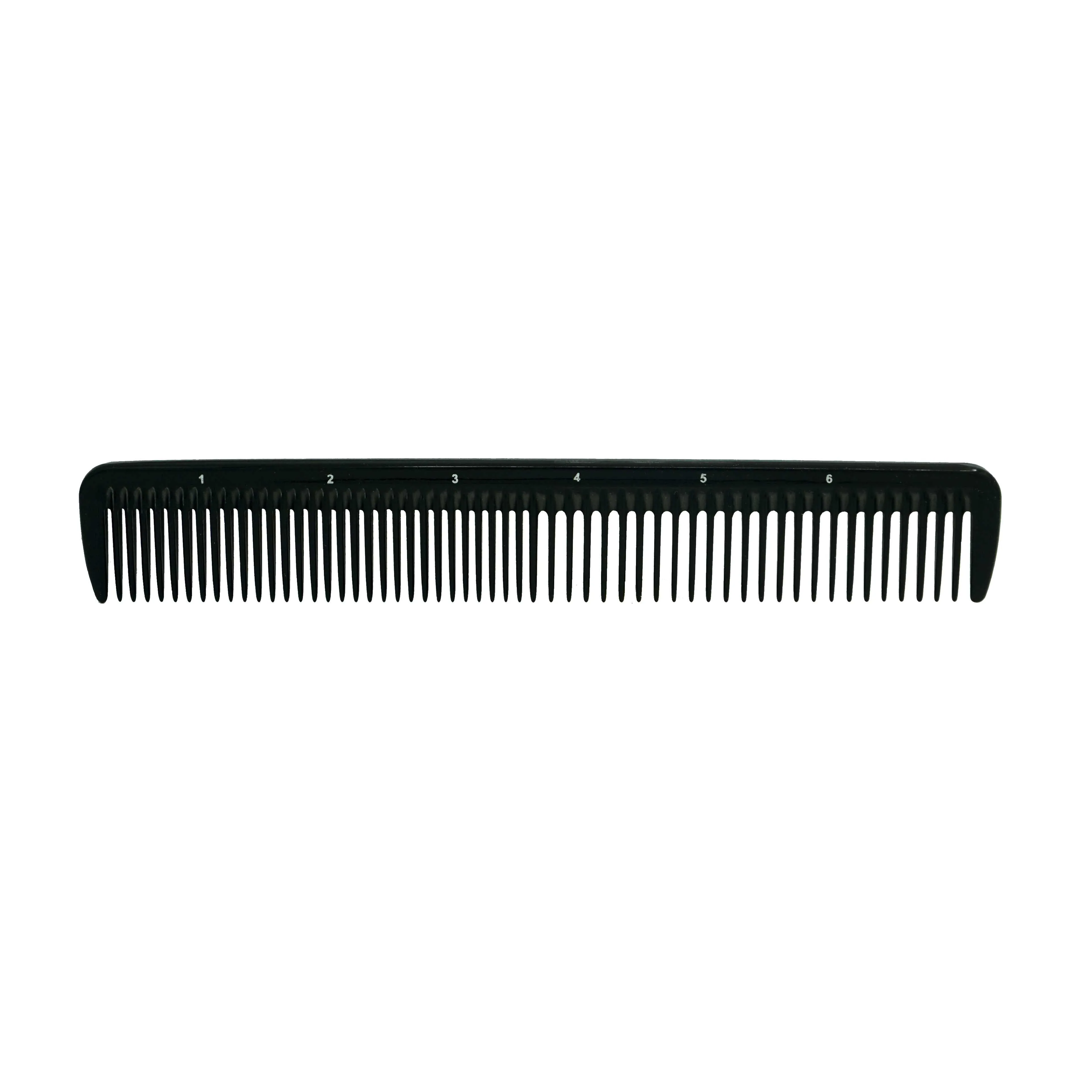 Pegasus 202, 7in Hard Rubber Hair Detangling/Trimmer Course Tooth Comb,  Seamless, Smooth Edges, Anti Static, Heat and Chemically Resistant, Everyday Grooming Comb | Peines de goma dura - Black