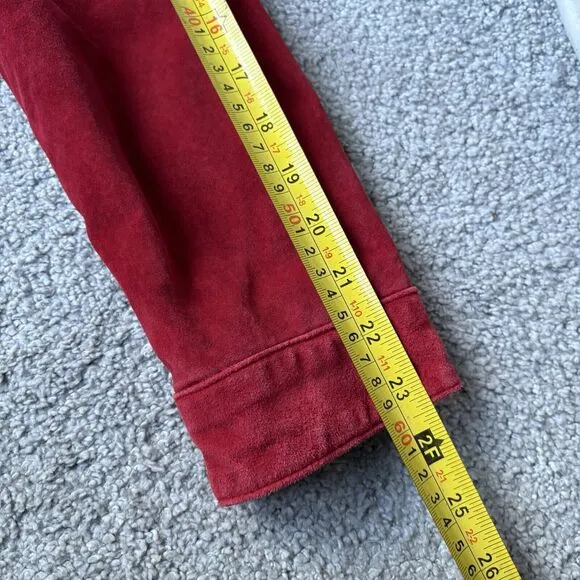 Pendleton Leather Jacket Womens M Red Suede Button Up Shacket