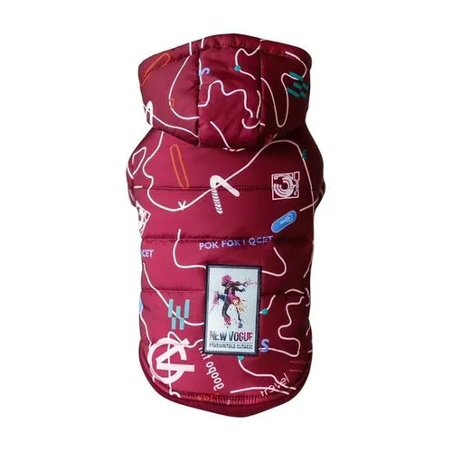 Pet Clothes For Dog Winter Warm Coat Puppy Down Jacket Printed Hoodies