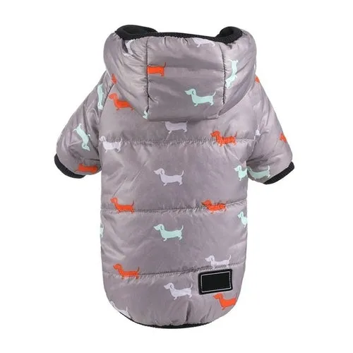 Pet Clothes For Dog Winter Warm Coat Puppy Down Jacket Printed Hoodies