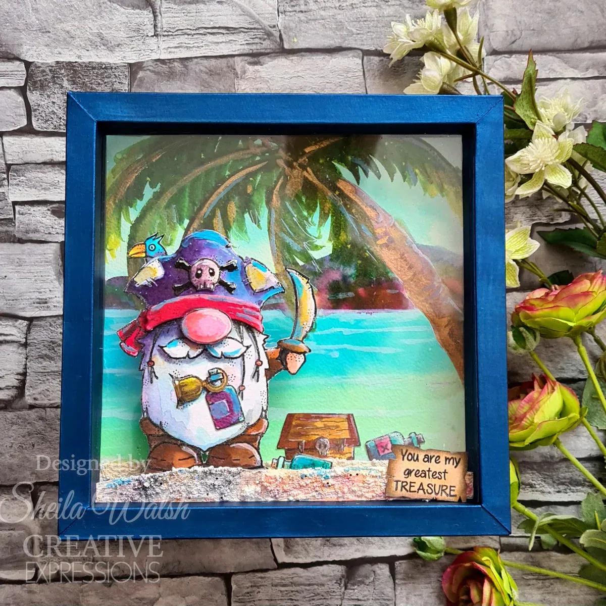 Pirate Gnome 4x6” Clear Stamp Woodware FRS1030