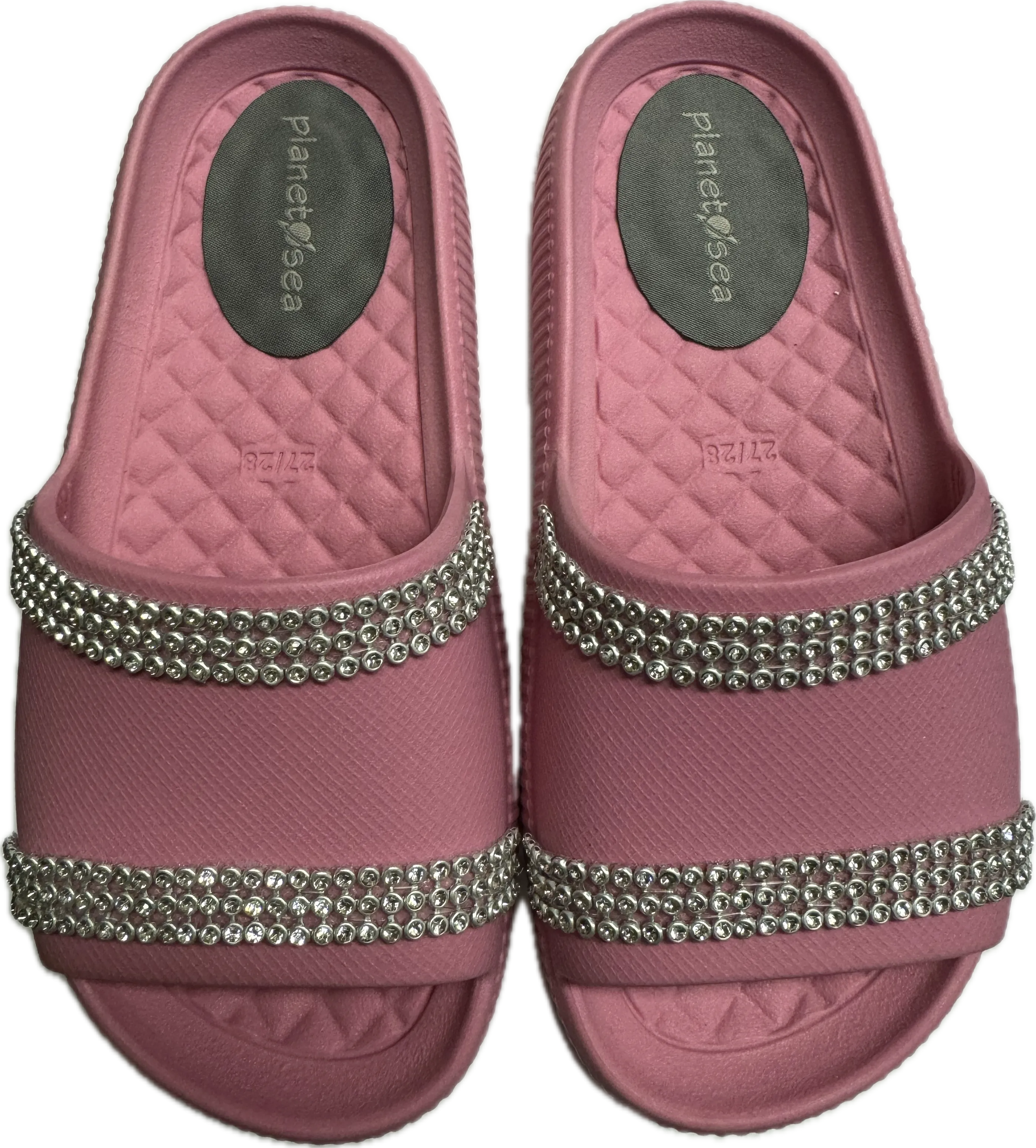 Planet Sea- Double Row Crystal Slides (pink)