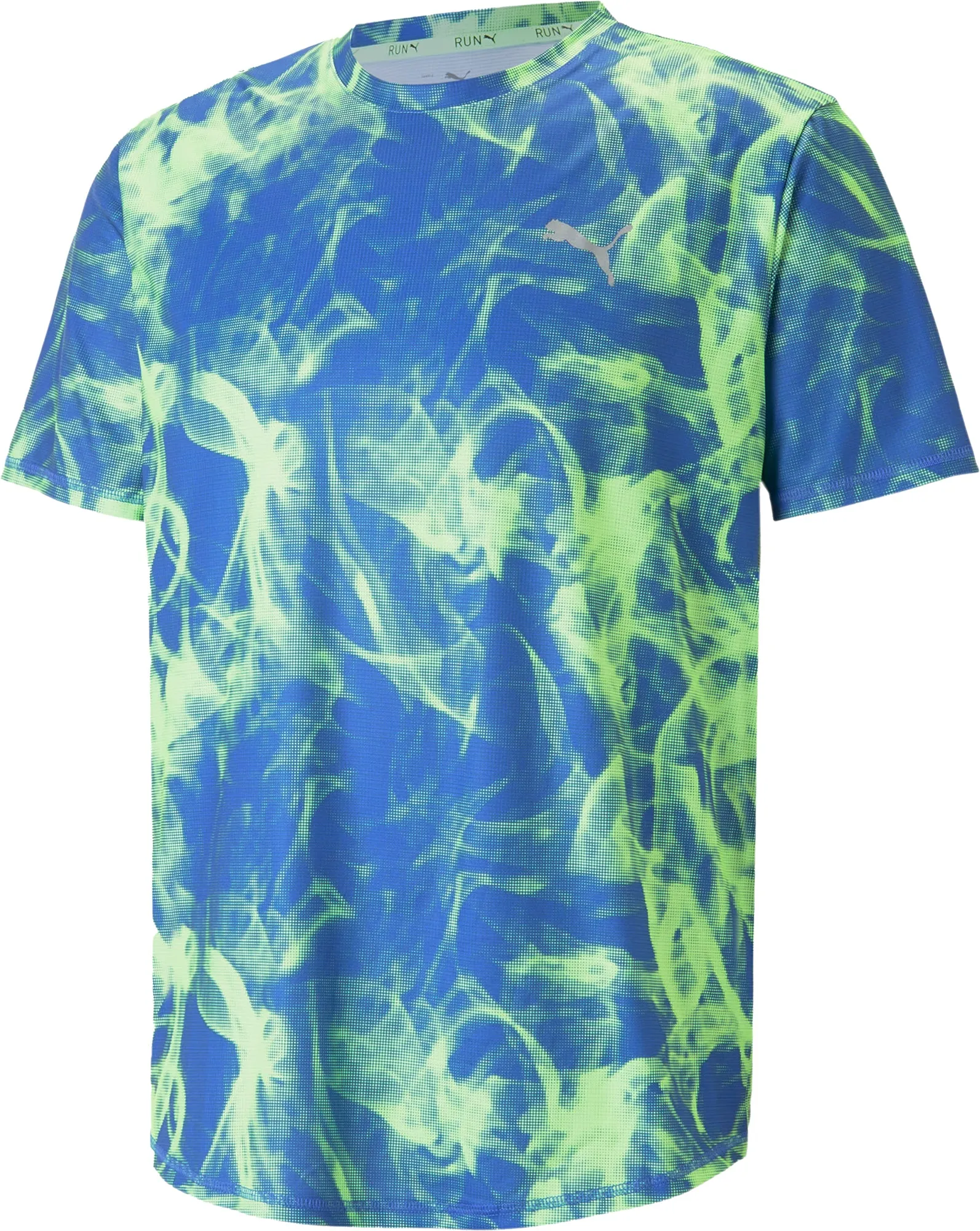 Puma Favourite Graphic Short Sleeve Mens Running Top - Blue