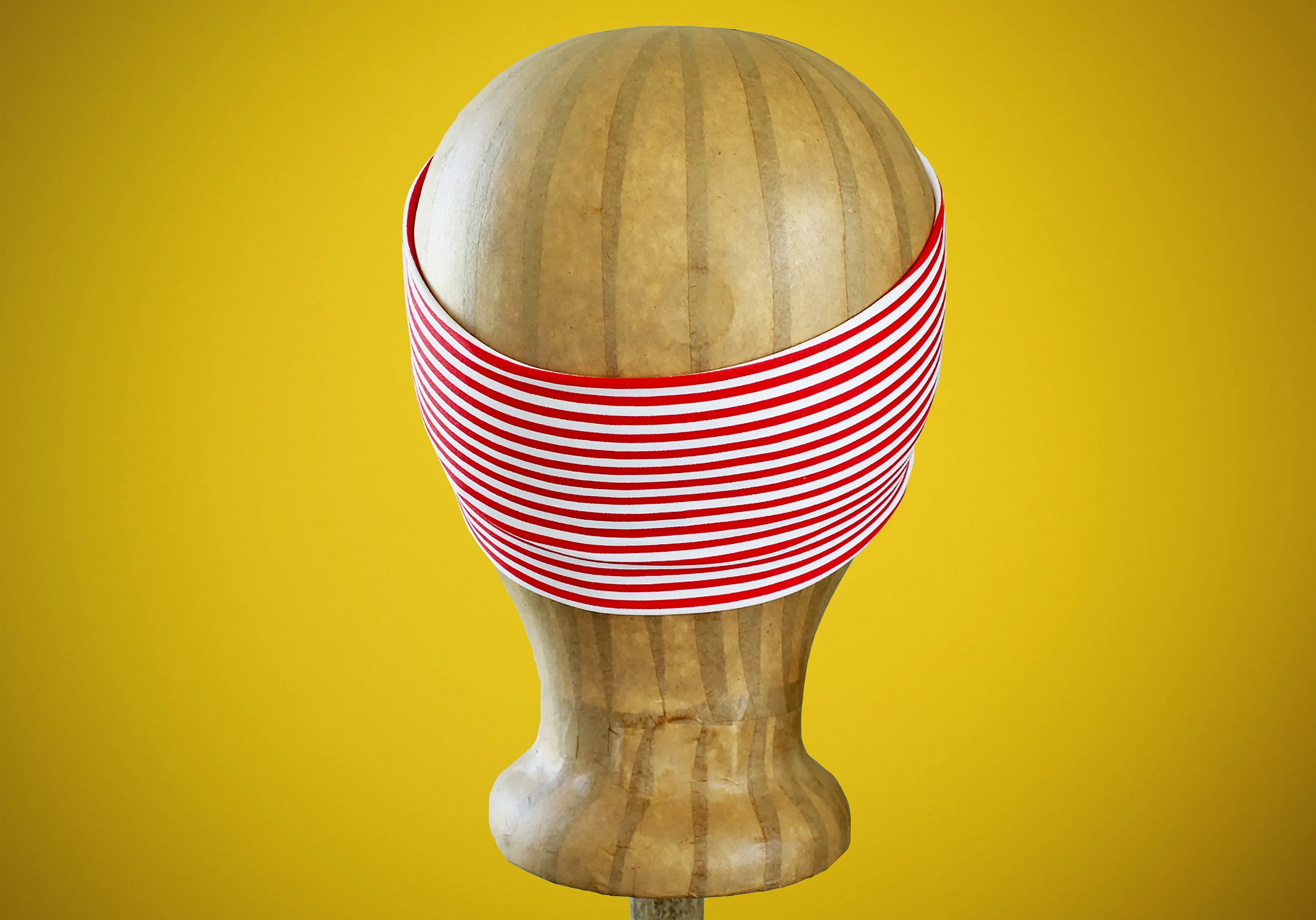 Red Striped Turban Headband