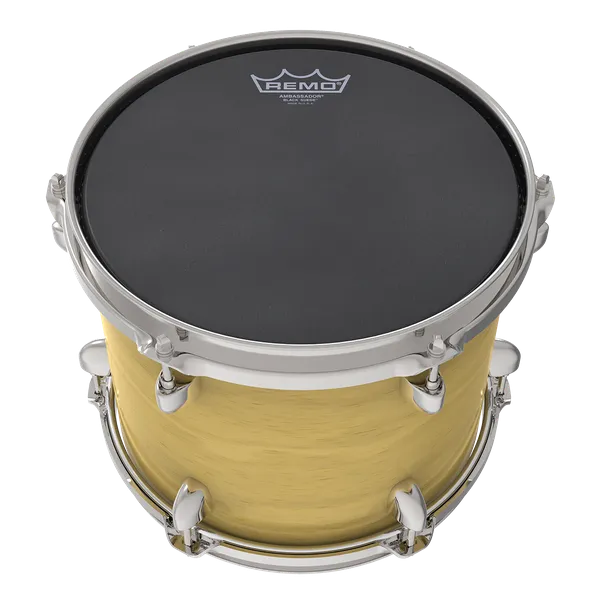 Remo 14" Ambassador Suede Black -rumpukalvo