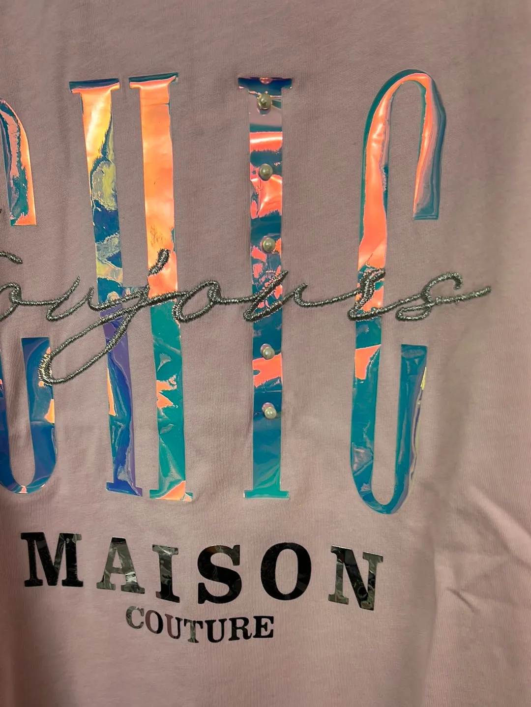River Island Pink Chic T-shirt 11-12y